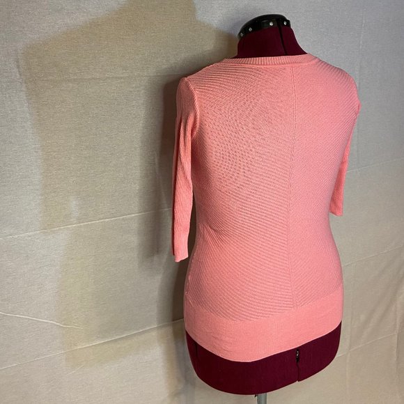 Le Chateau Pink Ribbed Women's Top - Picture 5 of 7